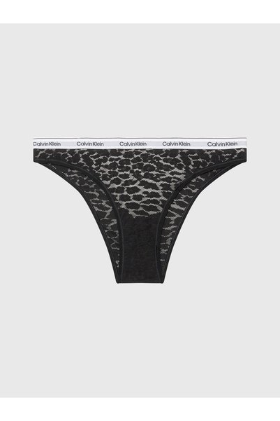 Women's Brand Logo Elastic Band Suitable for Daily Use Black Panties 000Qd5233E Ub1