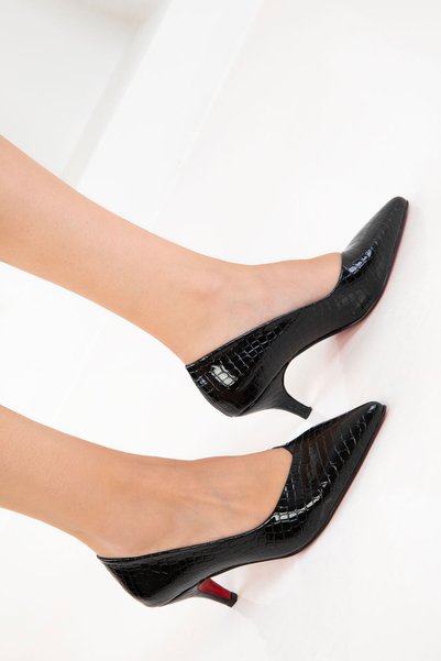Black Krako Women's Classic Heeled Shoes 20821