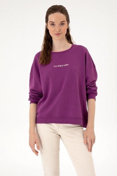 Women's Violet Crew Neck Sweatshirt 50313562-Vr037