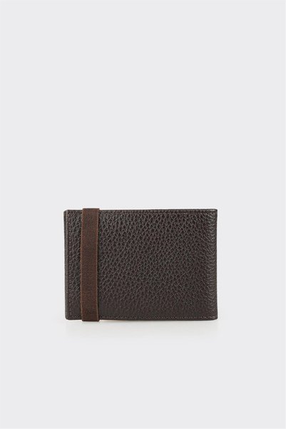 Brown Leather Men's Card Holder