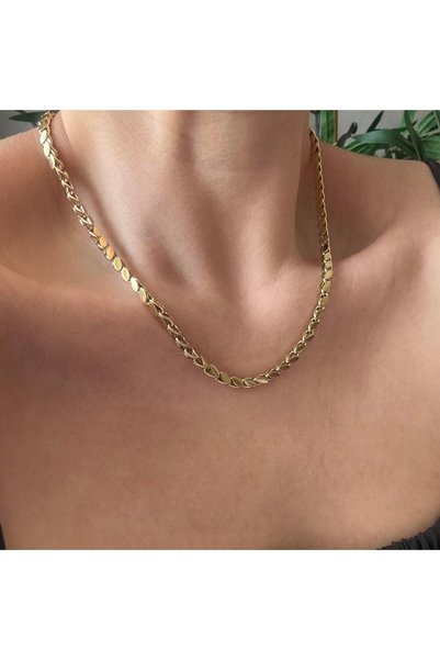 Steel Barley Chain Necklace