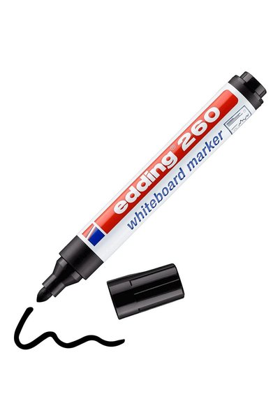 E-260 Whiteboard Pen Black (Box of 10)