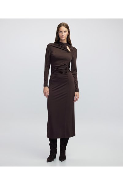 Draped cutout dress