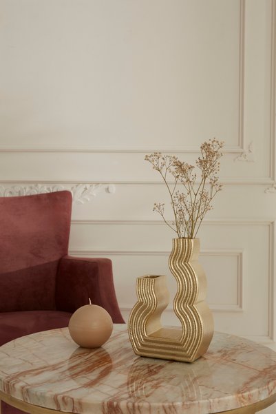 Vendi Vase Gold 13.5X7.5X20 cm