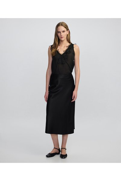 Satin Midi Skirt