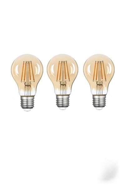 3 LED светилки 2500K E27 жолта светлина ( A60 ) со висока моќност