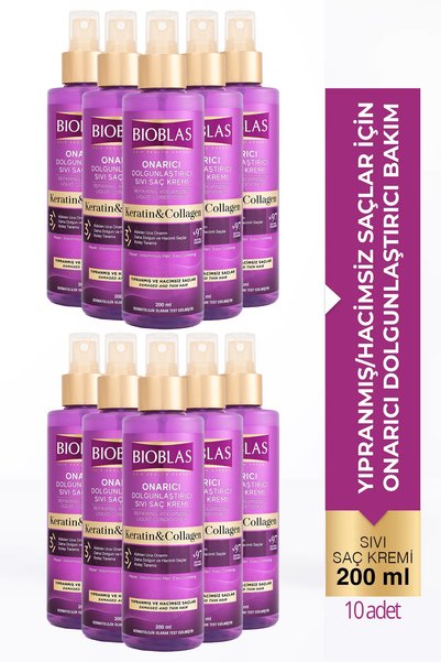 Collagen & Keratin Liquid Hair Conditioner 10x200 ml Conditioner