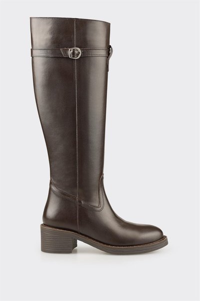 Brown Leather Women's Boots