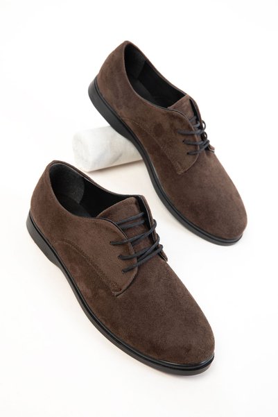 Brown Suede Women's Loafer Shoes 20833