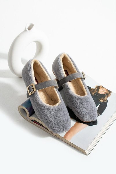 Women's Belted Comfortable Flat Sole Home Ballerinas