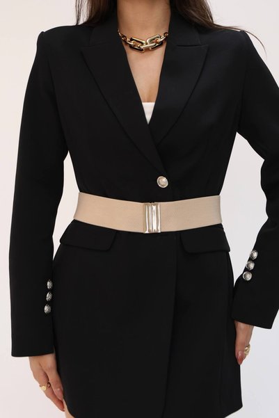 Women's Belt with Lock Buckle, Jacket Belt, Shirt Belt, Dress Belt