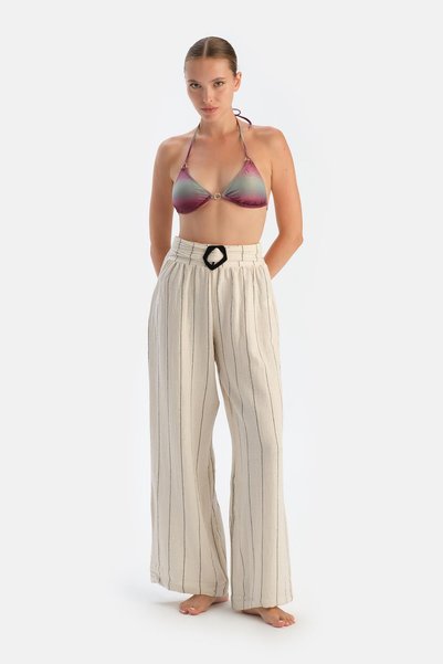 Ecru-Black Ryder Act - Anatolia Collection - Woven Trousers