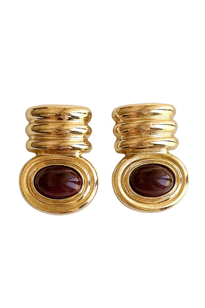 Steel maran earrings