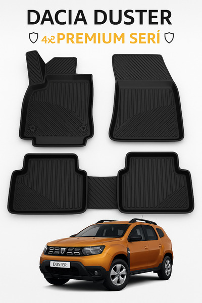 Dacia Duster 4x2 2023+ 3D патосници за автомобил | Гумени, специфични за возилото – нелизгачки и без мирис