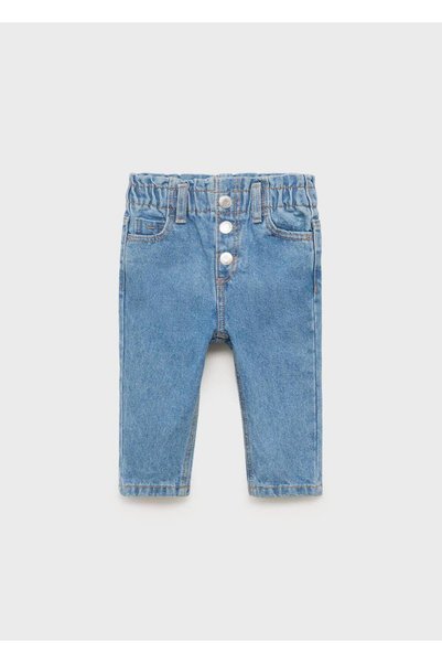 Buttoned Paperbag Jeans