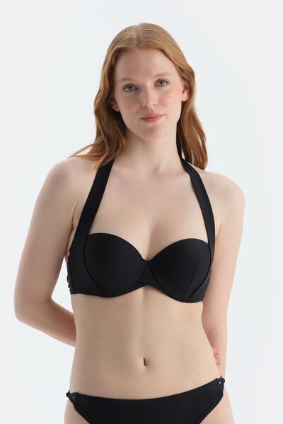 Black Strapless Bikini Top