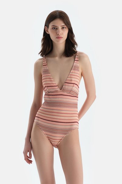 Multicolor Triangle Swimsuit