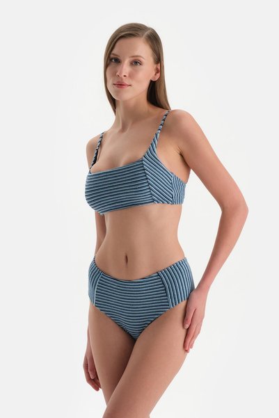 High Waist Navy Blue Bottom