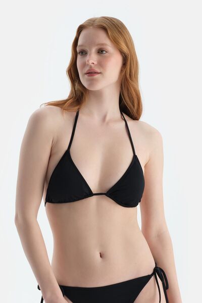 Black Triangle Small Bikini Top