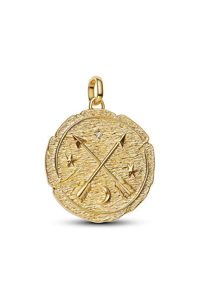 Cross Arrows Large Size Medallion Charm