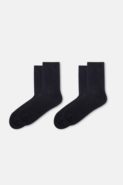 Black Women's 2-Piece Basic Bamboo Socks