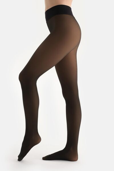 Black Skin Look Premium Thermal Pantyhose