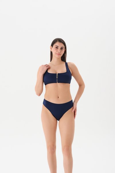 4197Bk Zippered Bikini Tk.