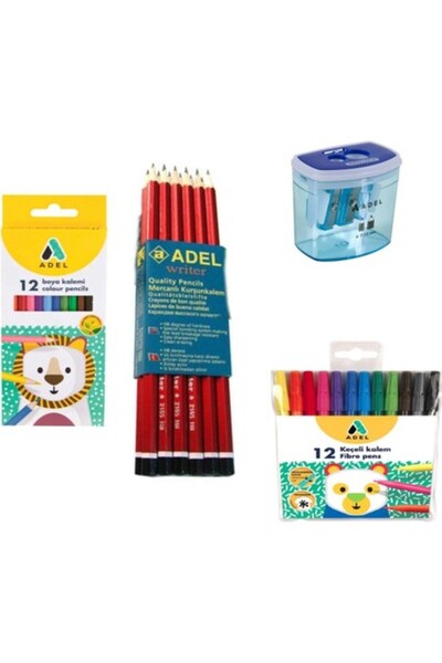 Pencil Dry Paint Marker Pen 12 Pack with Sharpener 1 Piece