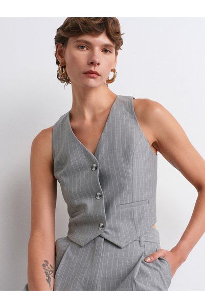 60596 Backless Vest-Grey