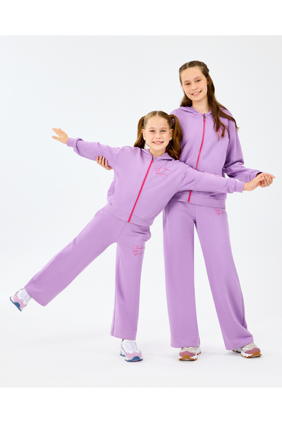 G Lw Fleece Sweatpant Big Girls' Purple Sweatpants SK2520004-4009