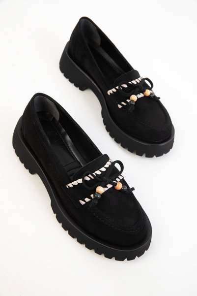 Black Suede Women's Loafer 20900
