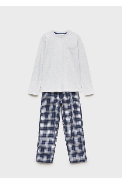 Navy Blue Boy's Pajama Set 77008636
