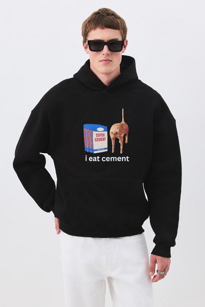 Unisex I Eat Cement Sweatshirt Black