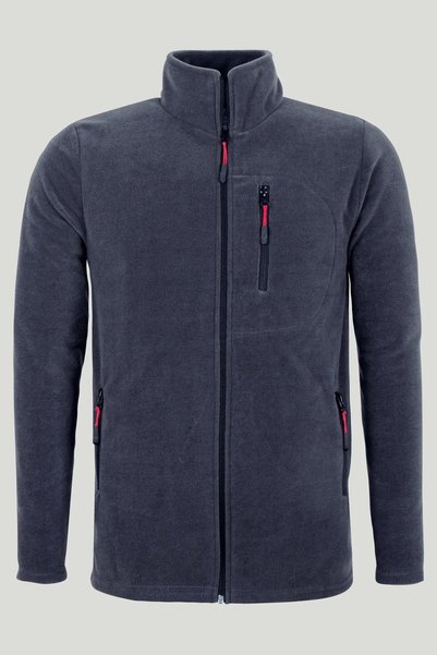Anthracite Zip-Up 3-Pocket Fleece 1209