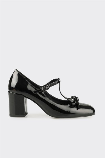Black Women's Mid-Heel Shoes