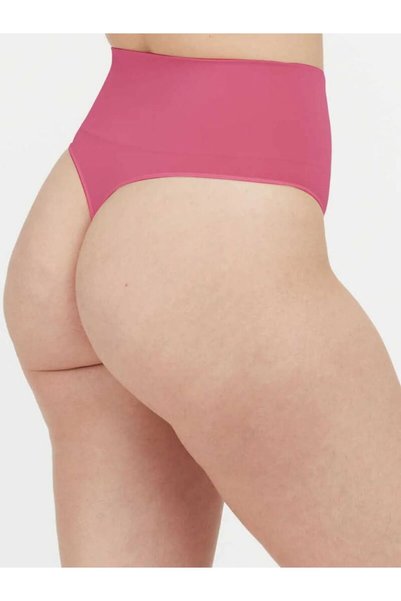 Montela Model Waist Shaper Seamless String Slip Corset Dusty Rose Color
