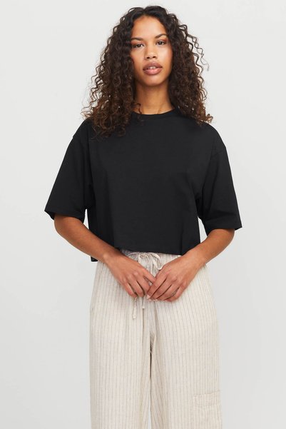 Jxandrea Loose Sstee Jrs Black Women's Short Sleeve T-Shirt