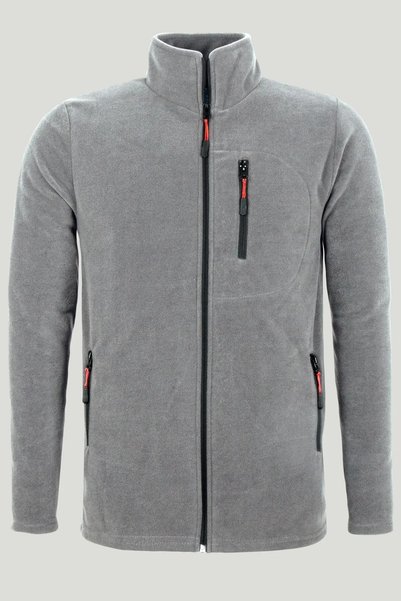 Gray Color Zippered 3 Pocket Polar 1209