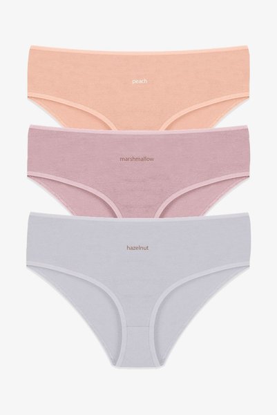3-Pack Patterned Cotton High Waist Briefs