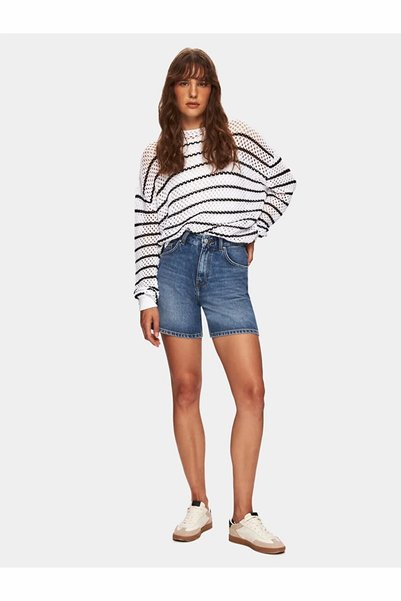 Women's Blue Belinda X Mylo Wash Shorts 01009612201553855691-Std