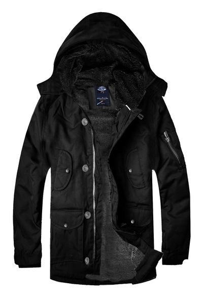 Softshell ткаенина отпорна на вода и студ кратка парка со качулка-1128