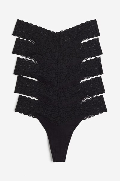 5-Piece Lace Thong Panties