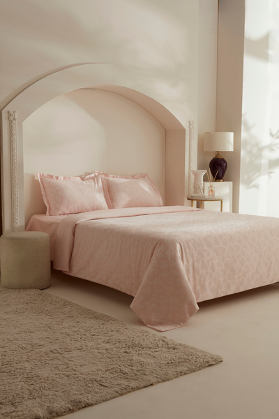 Viole Double Duvet Cover Set Powder