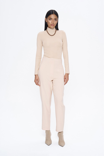 Pins Detailed Trousers Light Beige