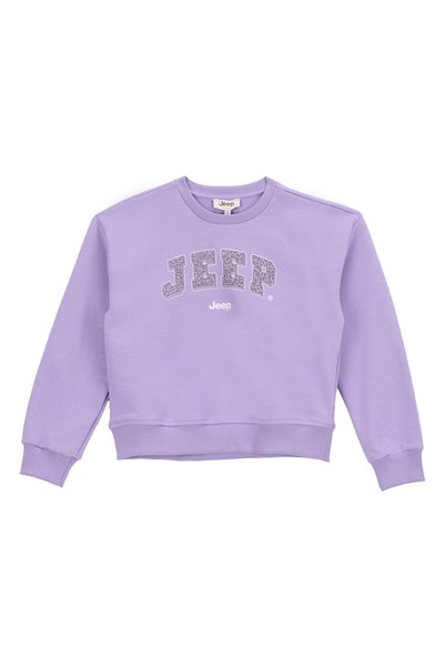 Printed Girl's Lilac Sweatshirt J5Wg-Swt7552