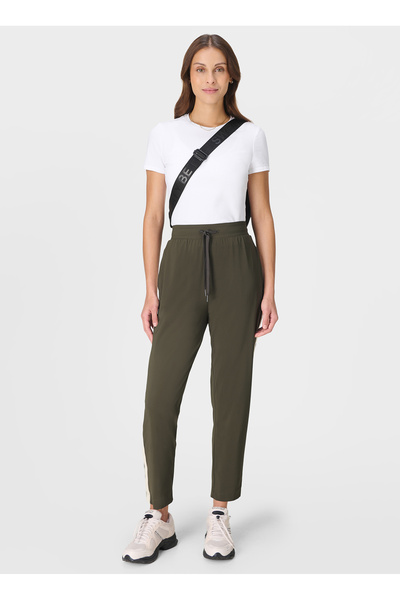 Sb9785Re-301 Explorer Side Stripe 2 Green Normal Waist Regular Straight Women's Sweatpants