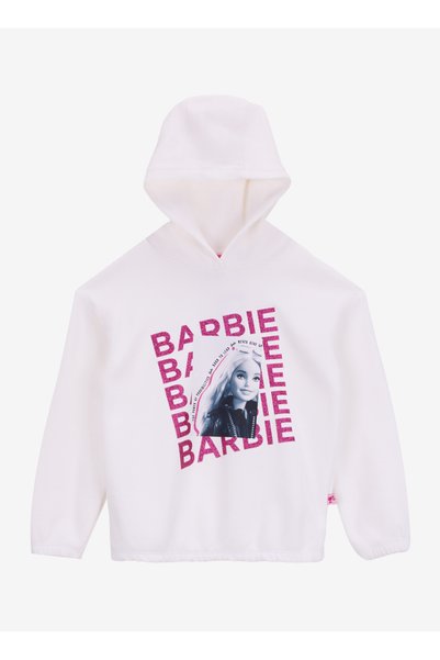 Printed Girl's Ecru Sweatshirt Brb5Wg-Swt6634