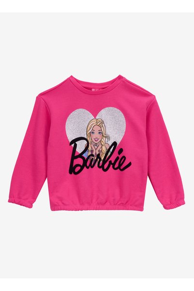 Printed Girl's Fuchsia Sweatshirt Brb5Wg-Swt6611