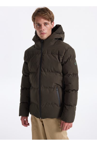 Khaki Men's Coat F5Wm-Mnt 2585