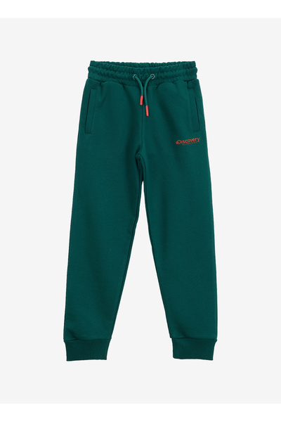 Elastic Leg Dark Green Boy's Tracksuit Bottoms D5Wb-Ea3052
